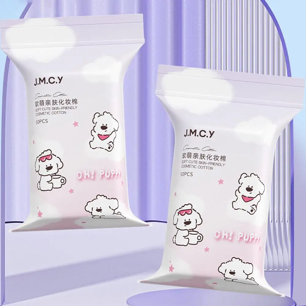 50 ชิ้น/ถุงผ้าฝ้ายทิ้งผ้าเช็ดทําความสะอาดเครื่องสําอางแต่งหน้าทําความสะอาดรอบผ้าฝ้ายนุ่มทุกวันอุปกรณ์แต่งหน้าRemoverเครื่องมือ