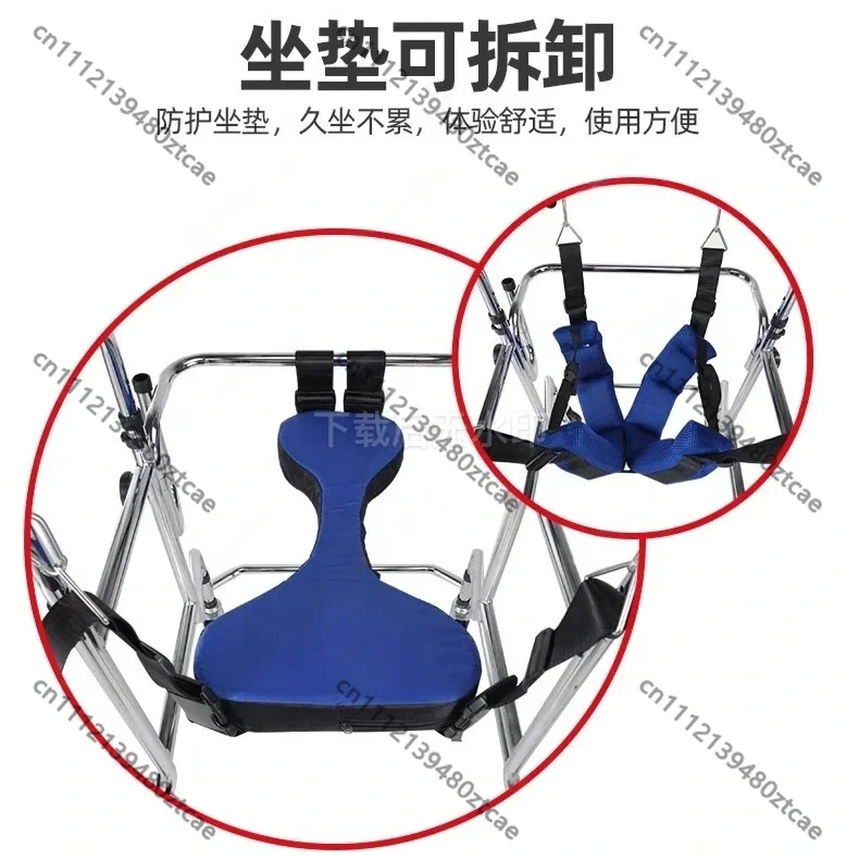 Rehabilitation Training Walker, Four-Legged Armrest Frame, Elderly Disabled Walking Mobility Aid Device
