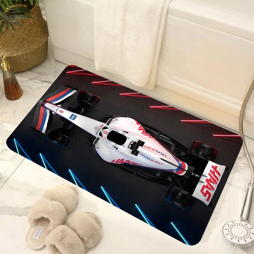 Haas F1 Team Floor Mat Doormats Home Carpet Foot Mat Bathroom Absorbent Mats Anti-Slip Mats Home Decor Supplies Carpets