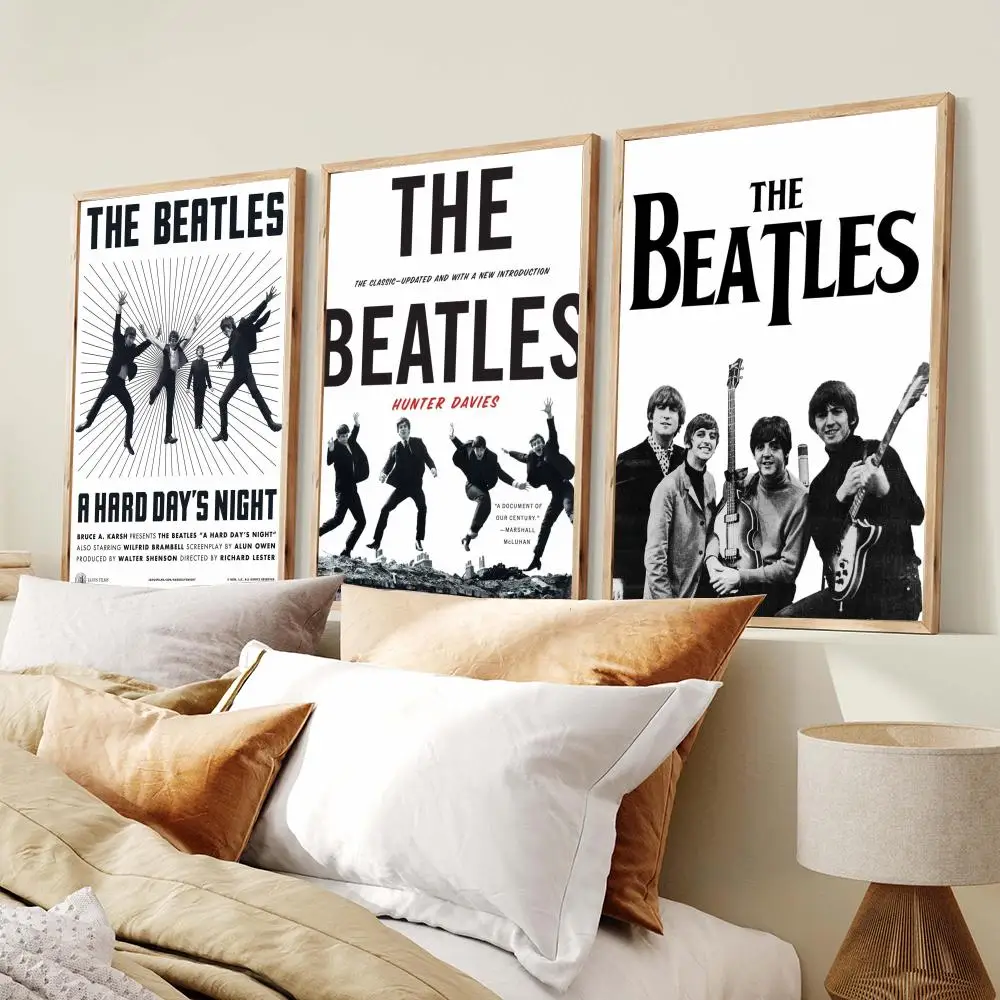 Legendary Rock Band T-The Beatles Poster Modern Minimalist Wall Art Prints Poster Home Decor Interior Bedroom Living Room
