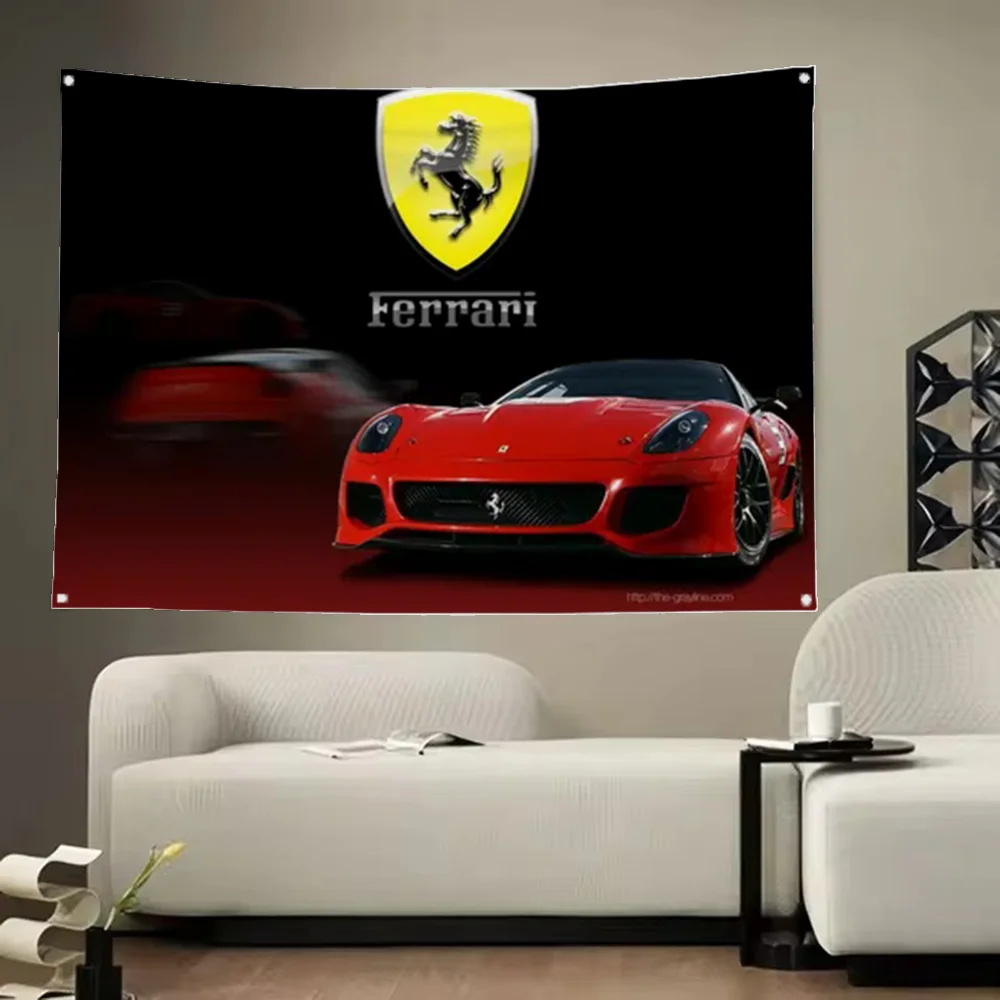 Articoli per la decorazione della casa Ferrari Logo Workshop bandiere e striscioni bandiera personalizzata per appendere la decorazione della stanza