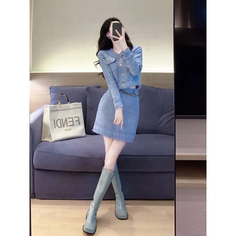 2022 Autumn Fashion New Lady Chic Style Suit Western Style Temperament Lady Retro Style Niche Two-Piece Set Women High Quality