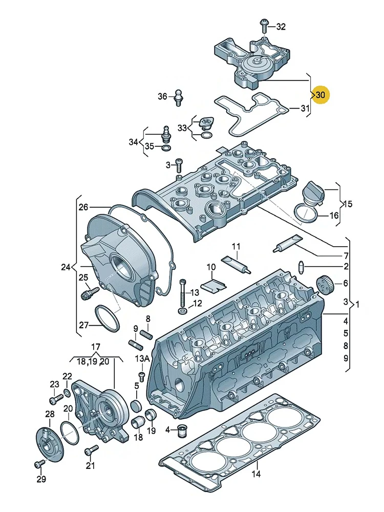 BOICY Oil Separator PCV Valve for 1.8T 2.0T Golf Jetta Passat CC Tiguan Sharan A3 A4 A6 Q3 Q5 06H103495 06H103495A 06H103495AC