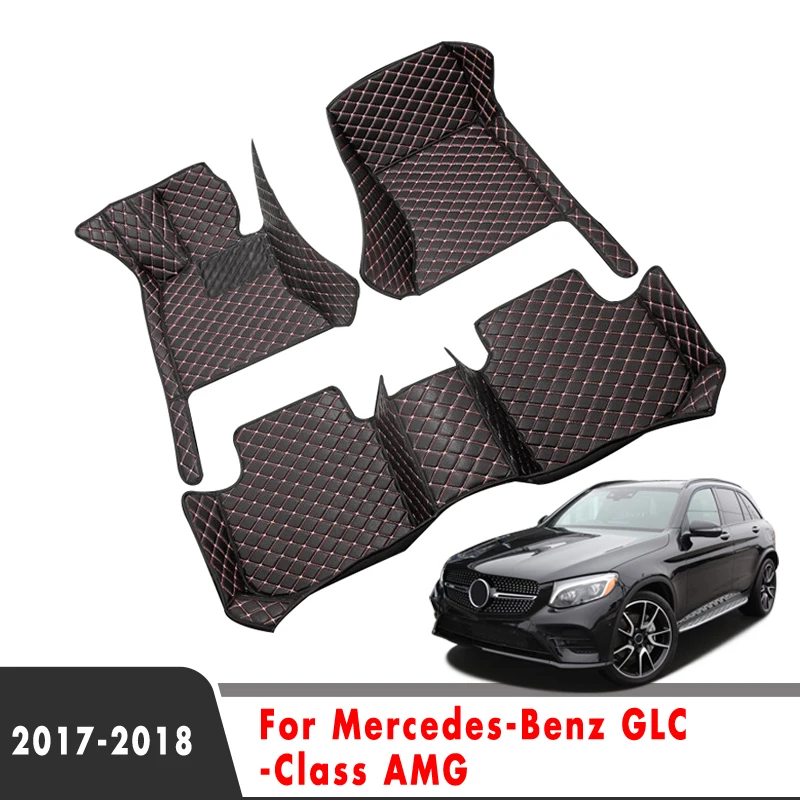

For Mercedes-Benz GLC-Class AMG 2022 2021 2020 2019 2018 2017 Car Floor Mats Auto Interiors Accessories Custom Foot Rugs Covers