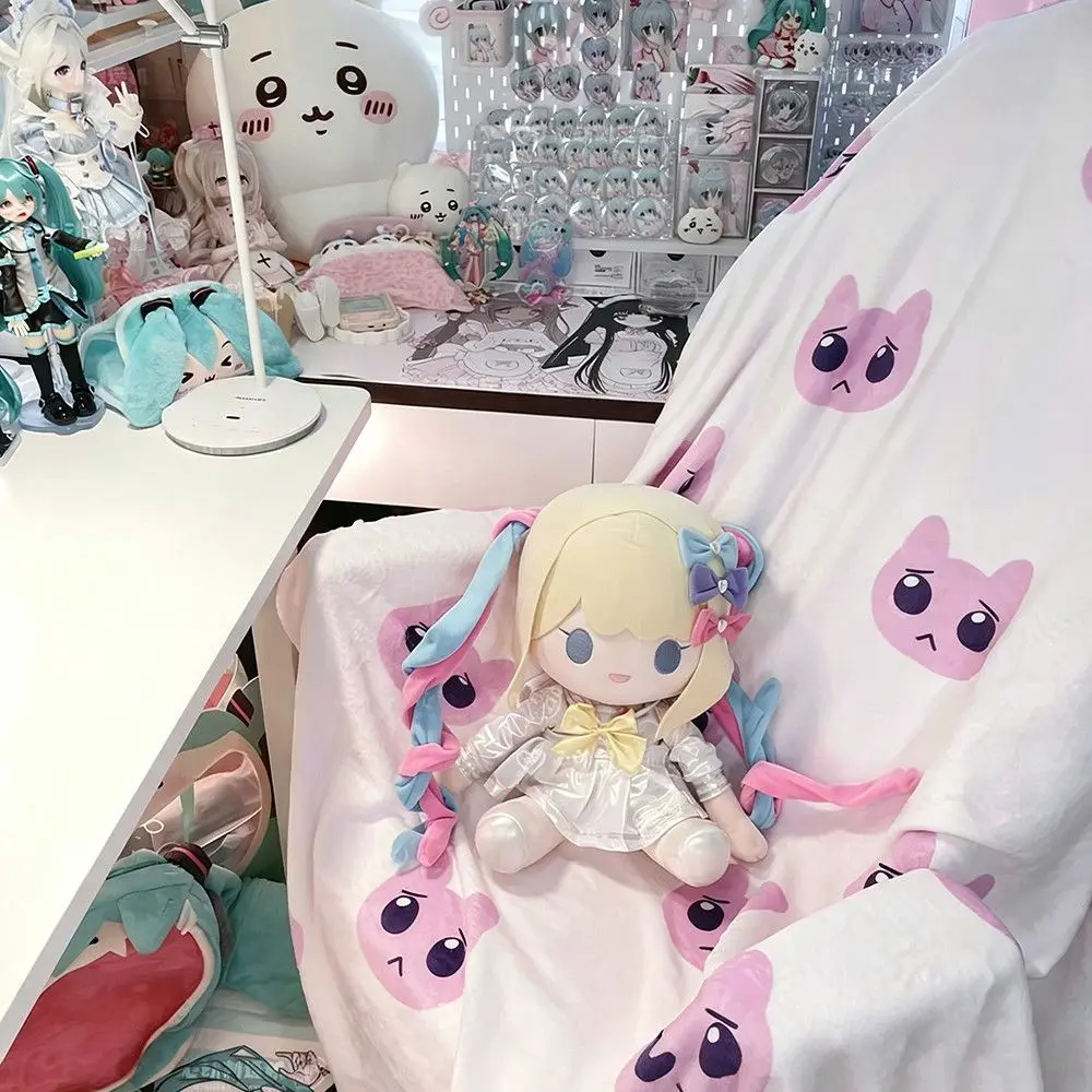 Needy Streamer Overload Ame-chan & P-chan Flannel Throw Blanket, Cute Anime Kawaii Cover, Office Air Conditioning Blanket, Nap S
