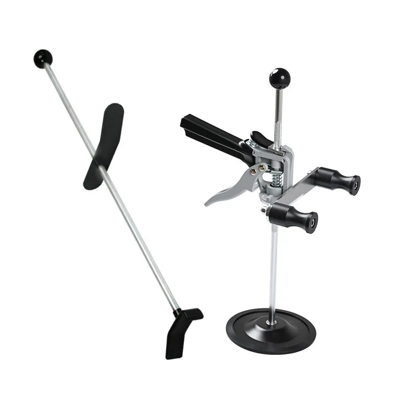 Steering wheel holder, bracket, top frame, brake pedal, ejector rod, four-wheel aligner, supporting tools