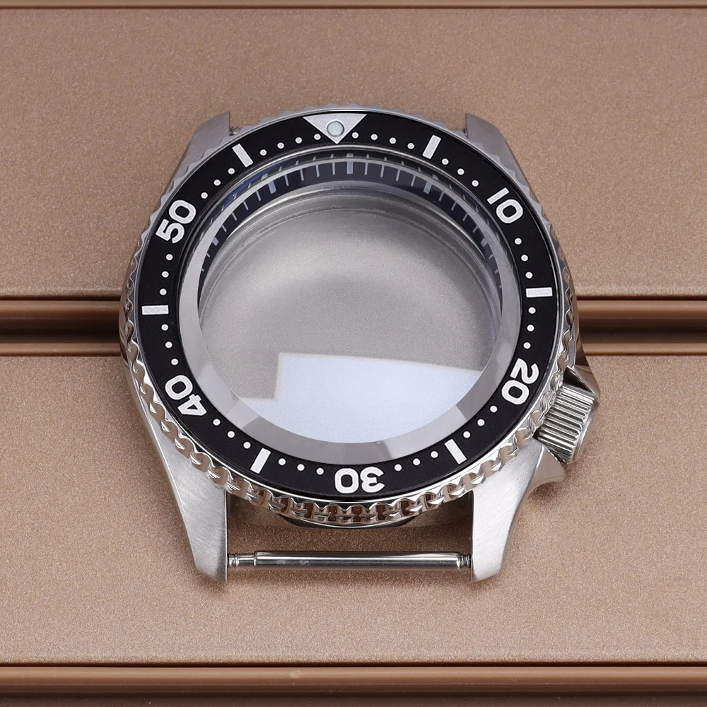 for 42.5mm Silver Mod SKX 007 Watch Case Sapphire Crystal Fit NH35 NH36 NH38 4R Movement 28.5mm Dial Men Watch Case Repair Parts