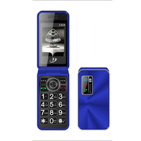 Original Big Push Button Flip Mobile Phone 2.4\