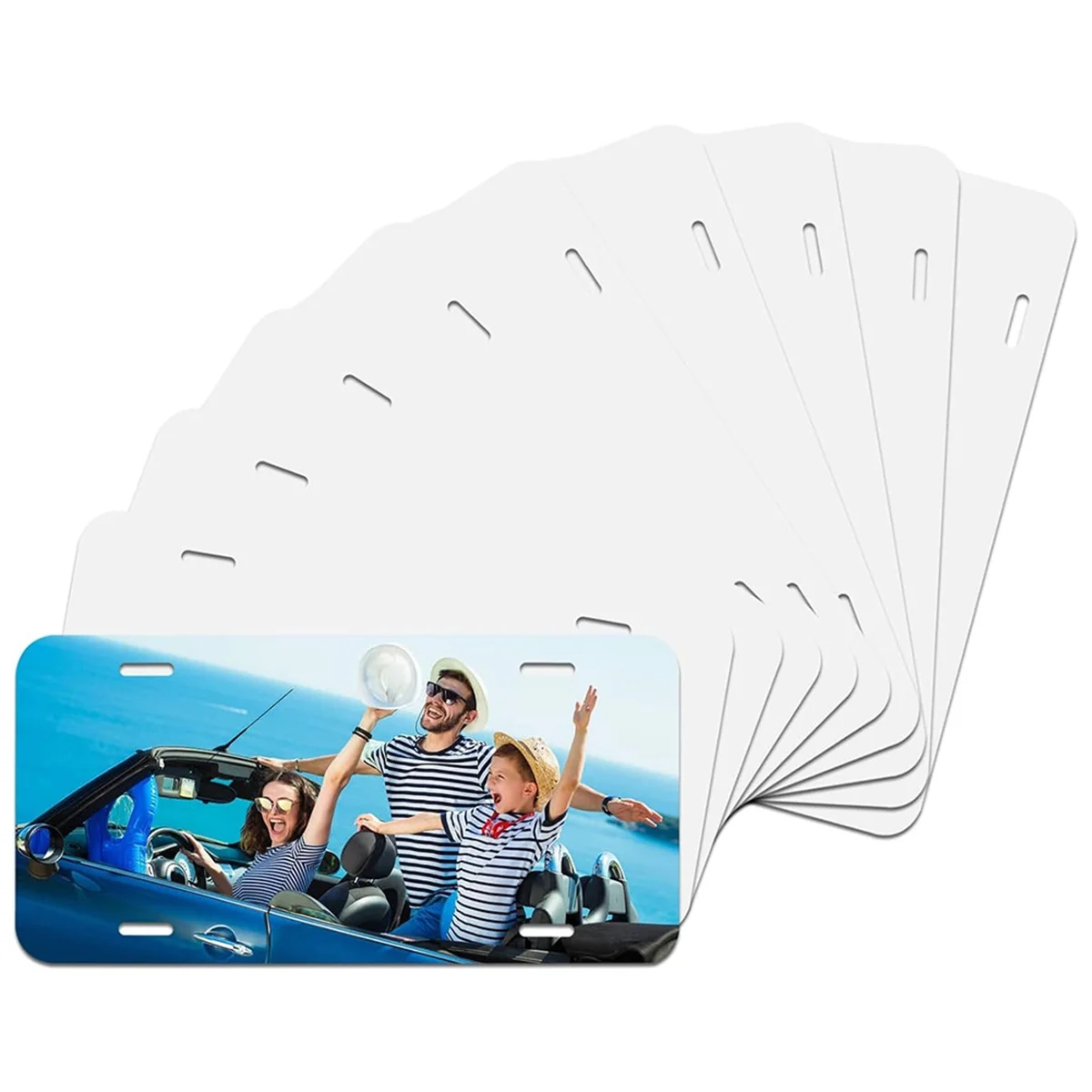 10 Pack Sublimation License Plate Blanks,Thickness 0.65mm Heat Thermal Transfer Sheet DIY Picture Sublimation Blank