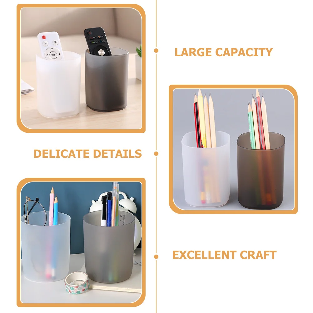 

6Pcs Desk Pen Holders Plastic Pencil Container Sturdy Crack Resistant Multi Function Storage Box Pen Holder Stationery Container