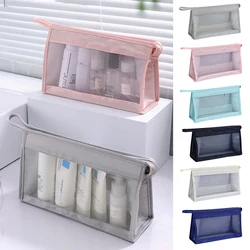 1PC British Slanted Hand Wash Bag Portable Travel Cosmetics Storage Bag Portable Skincare Product Travel Grooming Storage Bag