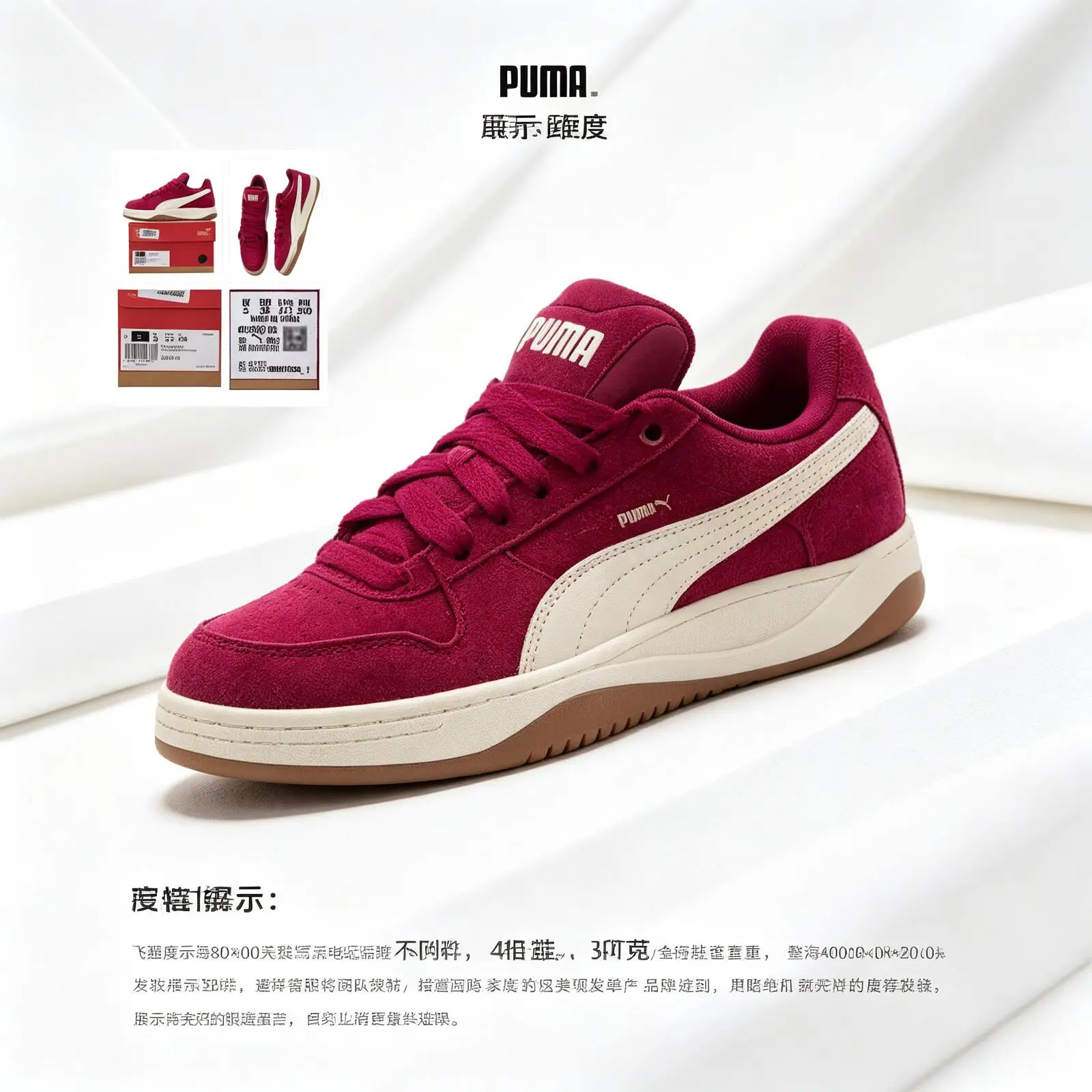 Puma Park Luna SD Ladies Suede Daily Footwear Wear Resistant Soft Low Top Street Walking Sneakers 402510-06