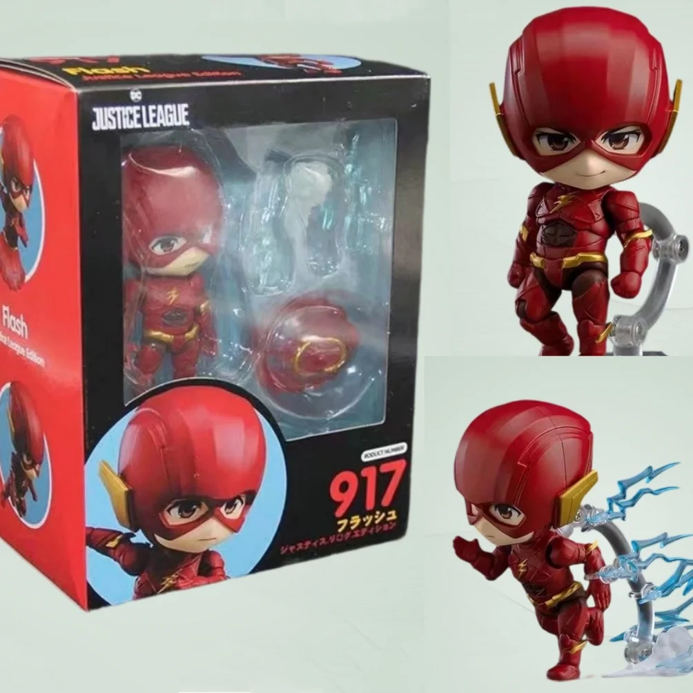 Marvel animación versión Q Nendoroid Liga de la justicia figura de héroe ornamento el Flash modelo de figura de juguete móvil e intercambiable