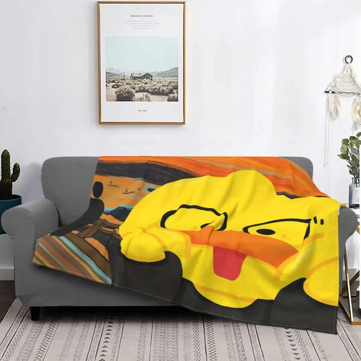 

Cute Yellow Duck Baby Blankets Sofa Cover Flannel Printed Animal Cartoon Gift Kid Soft Babe Carpetss For Home Car Bedding Throws