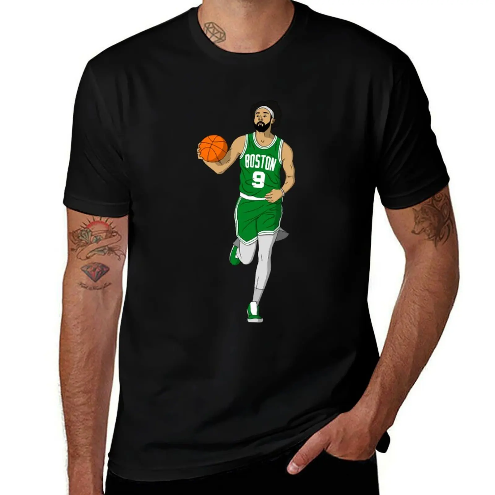 Derrick White - Boston Celtics Basketball T-Shirt anime t shirts summer top sweat shirts, men