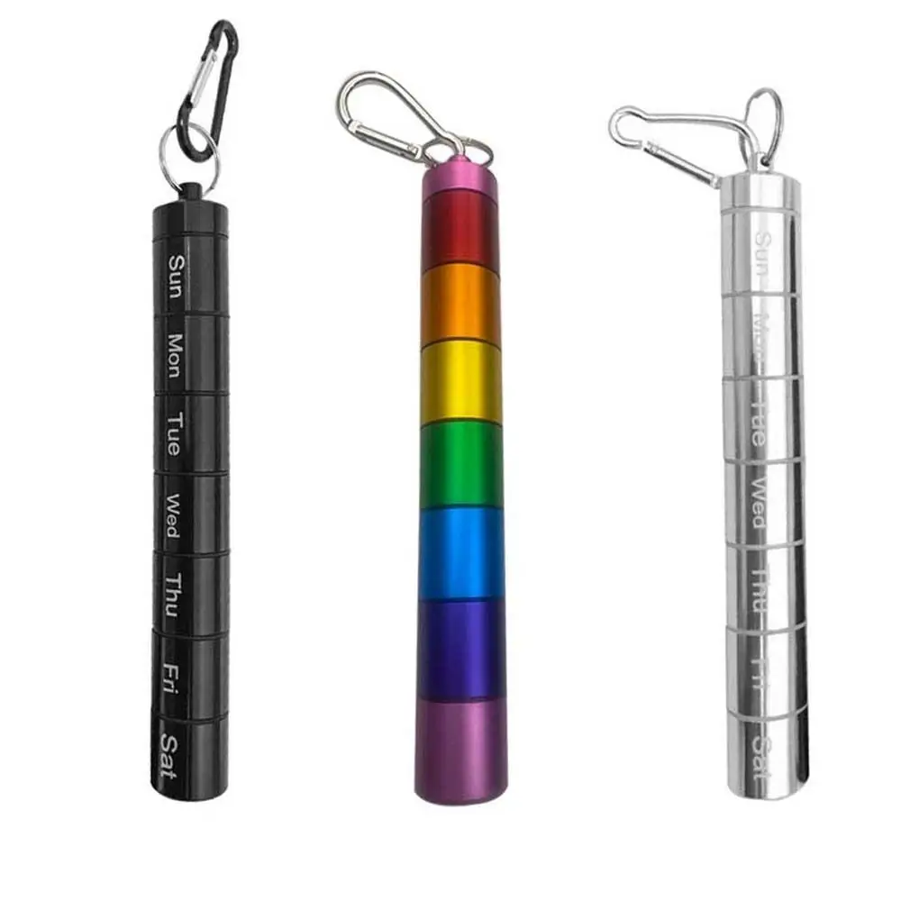 7 Tage Reise-Vitamine, Schlüsselanhänger, Medikamenten-Organizer, starke Dichtheit, Pillenspender, Pillendose, wöchentliche Pillenbox, Medikamenten-Pillendose