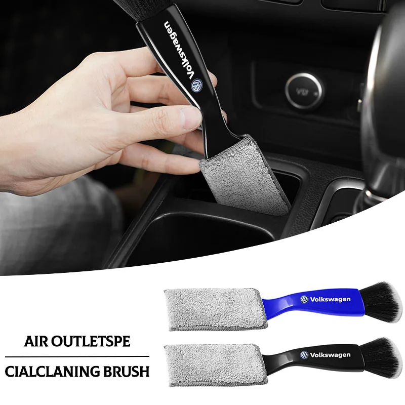 Car Cleaning Tools Air Conditioning Air Outlet Cleaning Dust Removal Soft Brush For Volkswagen VW RLine R Golf Amarok T5 Phaeton