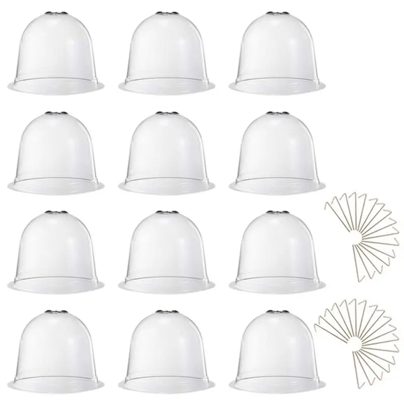 12Pcs Plastic Greenhouse Garden Plant Bell Cover Dome Frost Guard Freeze Protection Limited Time Offer