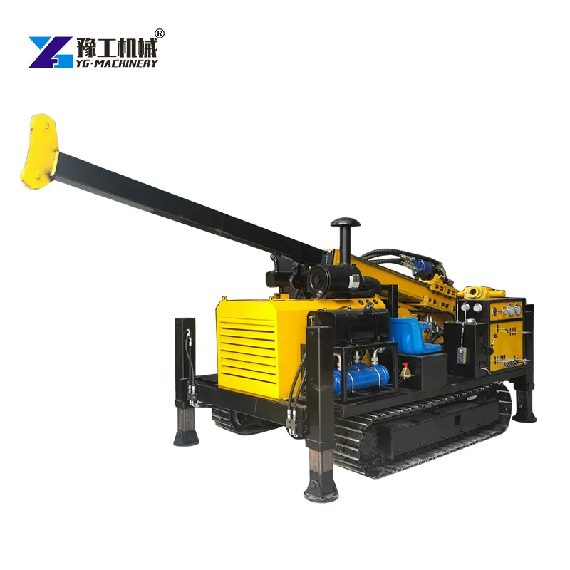 Crawler Mounted Rotary Hydraulic Water Well Mine Drilling Rig