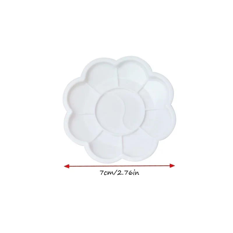10pcs Flower Plum Rectangle Ceramic Palette Color Mixing Paint Palette Tray For Watercolor Gouache Acrylic Painting Art Supplies