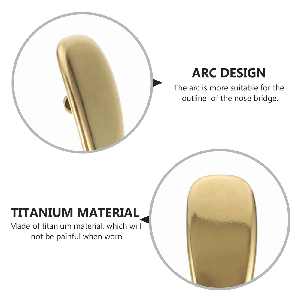 

4pcs Titanium Nose Pads for Glasses Eyeglass Accessories Gold Color Durable Suitable Sunglasses Repair Supplies Labor Protection