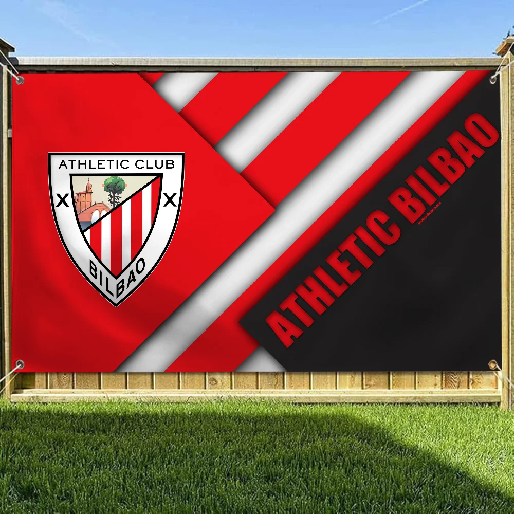 Athletic of Bilbao 2024 Decorative Flags and Banners Four Hole Single Sided Flag Polyester Outdoor Decor Room Aesthetic Funny