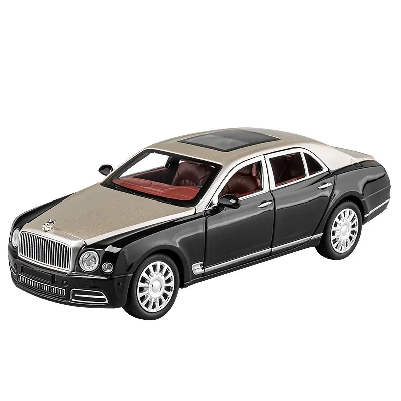 1:24 Bentley Mulsanne Legierungsauto, Druckguss und Spielzeugfahrzeuge, Automodell, Ton und Licht, zurückziehbares Autospielzeug für Lieblingsfest
