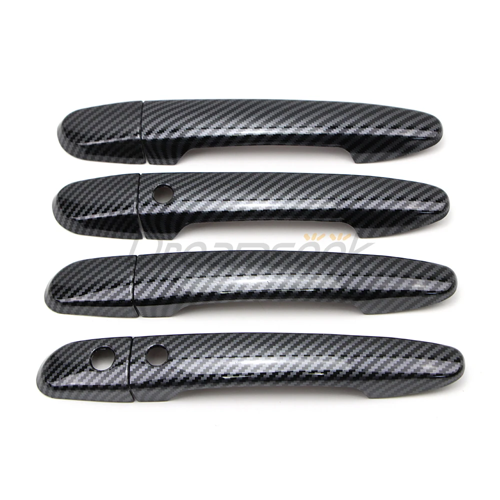 8PCs For Mazda 2 3 6 CX-3 CX3 CX-5 CX5 CX-9 CX9 2016 2017 2018 2019-2024 Door Handle Cover Carbon Fiber Look With 2 Smart Key