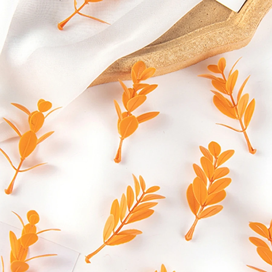 

100pcs Artificial Plant Leaves Wedding Bridal Bouquet Party Outdoor Garden Home Wreath Table Decorations Hot Sale Artistic Props