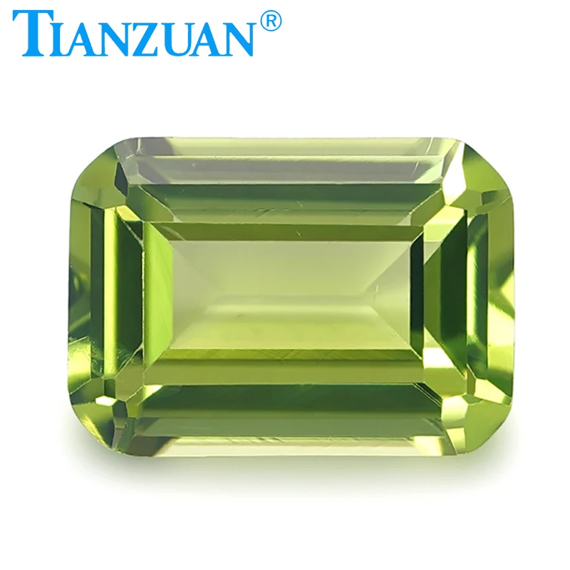 

1ct Natural Peridot Yellowish Green Color Octagonal Shape Brilliant Cut Loose Gem Stone with GRC Certified