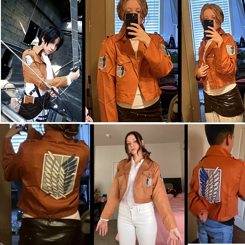 Ermittlungskorps-Team-Uniform Anime Attack on Titan Mantel Umhang Cosplay Shingeki no Kyojin Mikasa Jacke Schal Anzüge – Detail 3