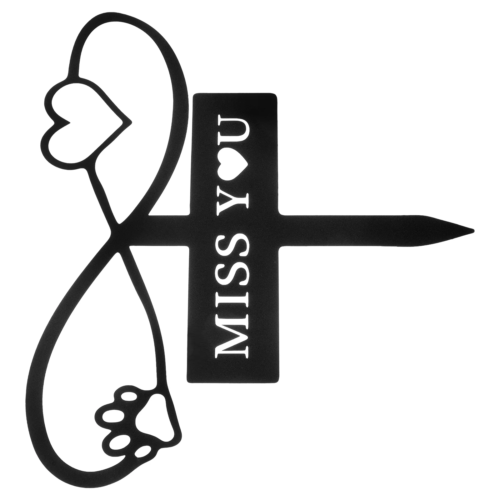 

Dog Grave Markers Memorial Plaque Iron Stake Metal Weatherproof Cemetery Signs Durable Garden Decor Outdoor Marker