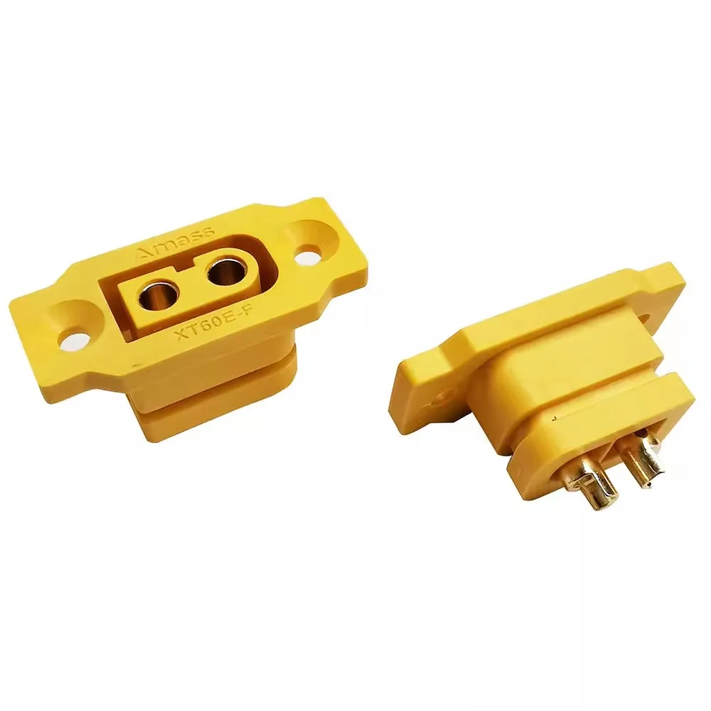 

5-Piece Amass XT60E-F XT60 60A DC500V Gold/Copper Plated Ni Connector Female Plug Adapter Battery Connection