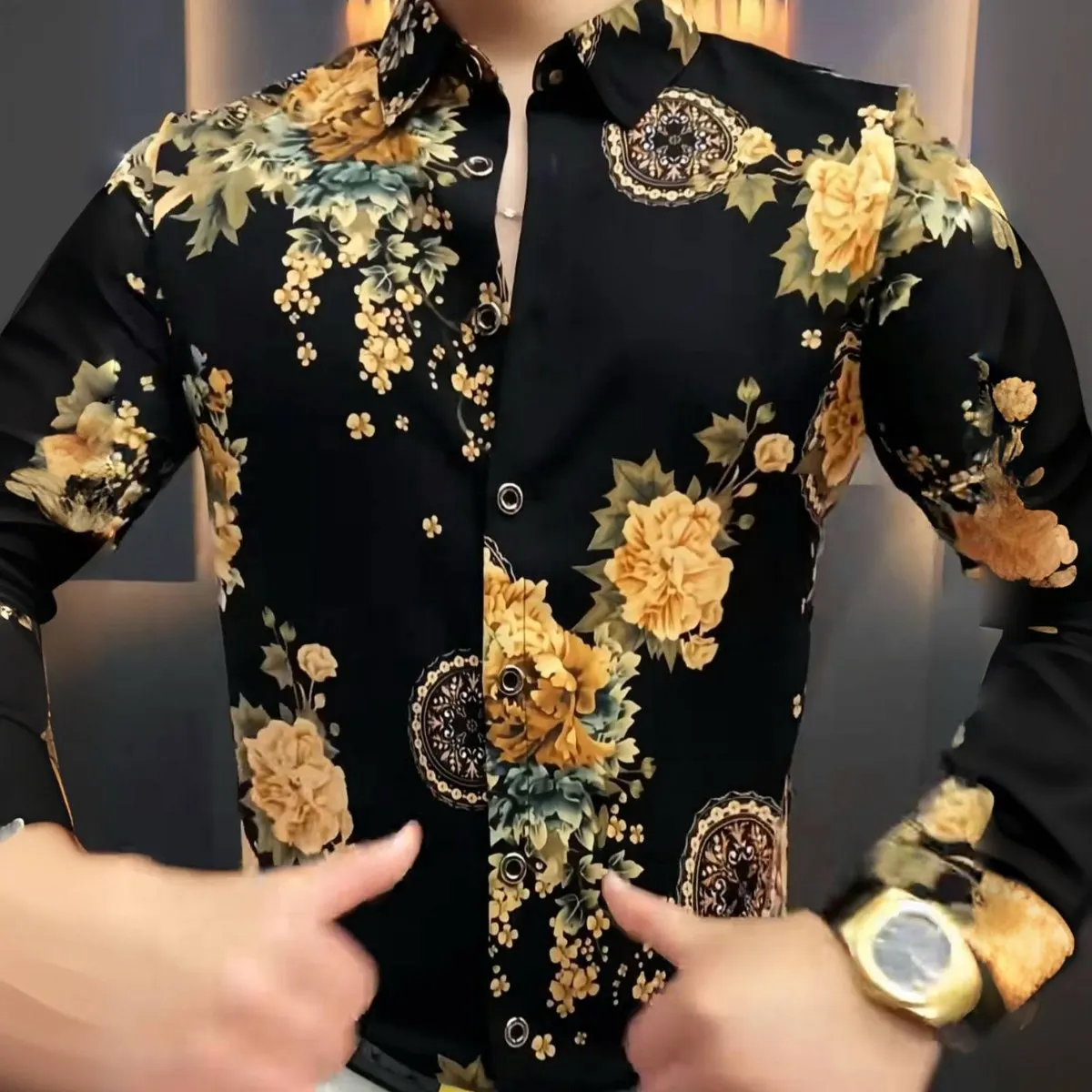 

Ele мужские Long Sve irt Busin, повседневные, универсальные, легкие, модные, осень 2021, Новое поступление