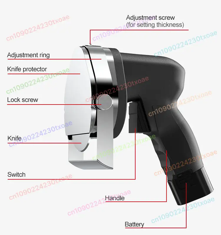 Electric Meat Cutter Cordless Commercial Handheld Automatic Slicer For Beef Turkey Barbecue And Roast