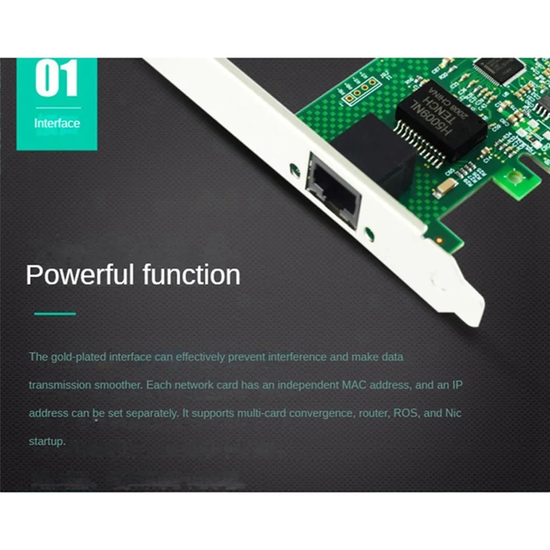 AF91-9301CT Pciex1 Gigabit Single Electrical Port Server Network Card 82574L Chip Wired Computer Network Card