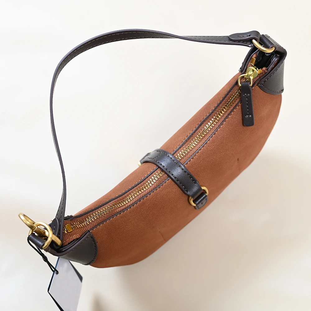 New Moon Shape Deer Skin Velvet Underarm Bag Single Strap Fashionable Shoulder Bag for Younger Women And Men Daily Use - view 4