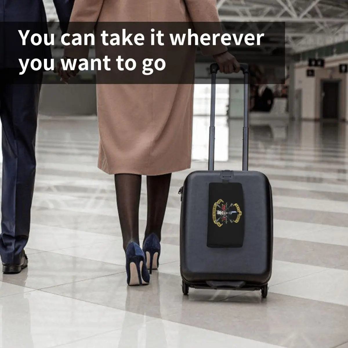 Guns N Rose Heavy Metal Steampunk Música Bolsa de maquillaje Organizador de cosméticos Almacenamiento Dopp Kit Neceser Bolsa de cosméticos