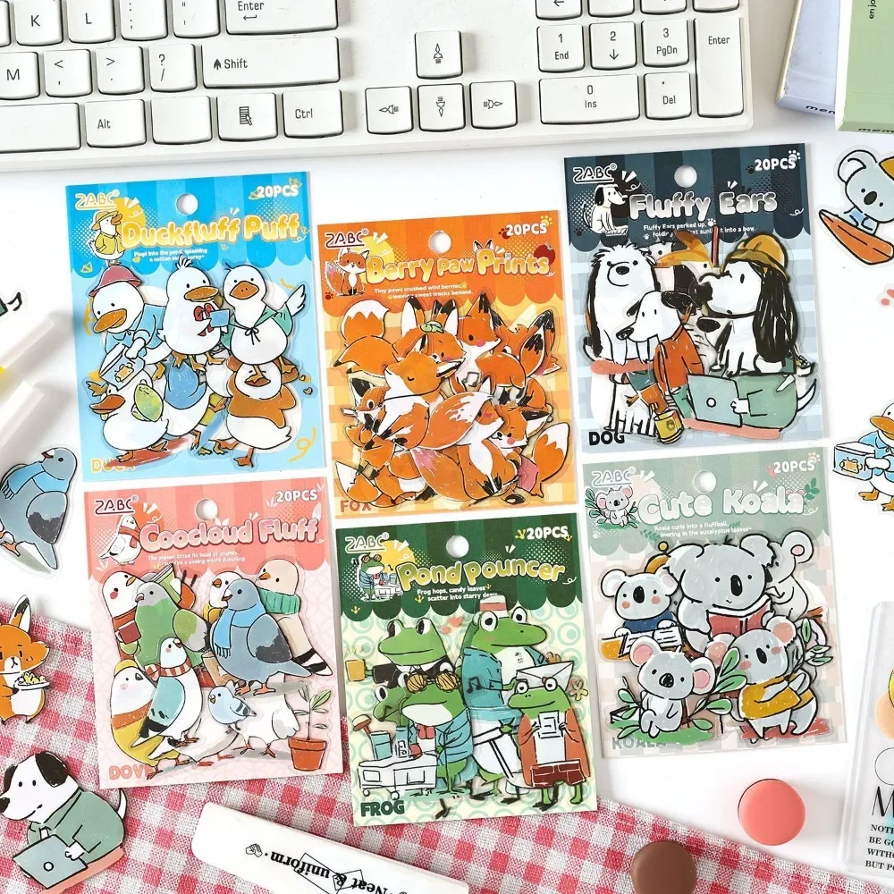 Animal Waterproof Stickers for Scrapbooking, Cute Kids Vinyl