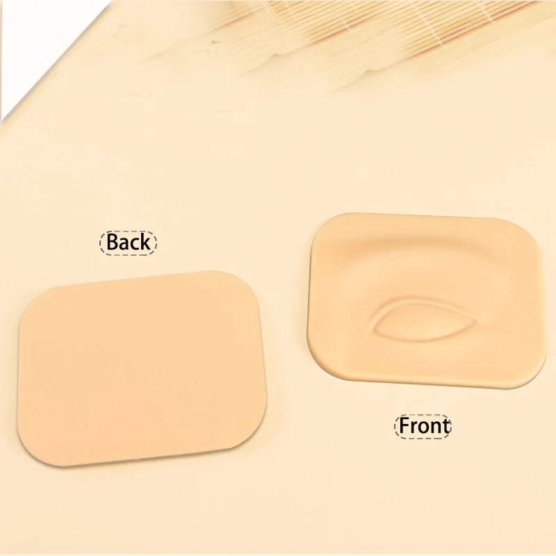 High-Quality Silicone Eyebrow Practice Pads for Beginners Thickened Lifelike Skin Single Eye Small Flat Base Perfect for Ta