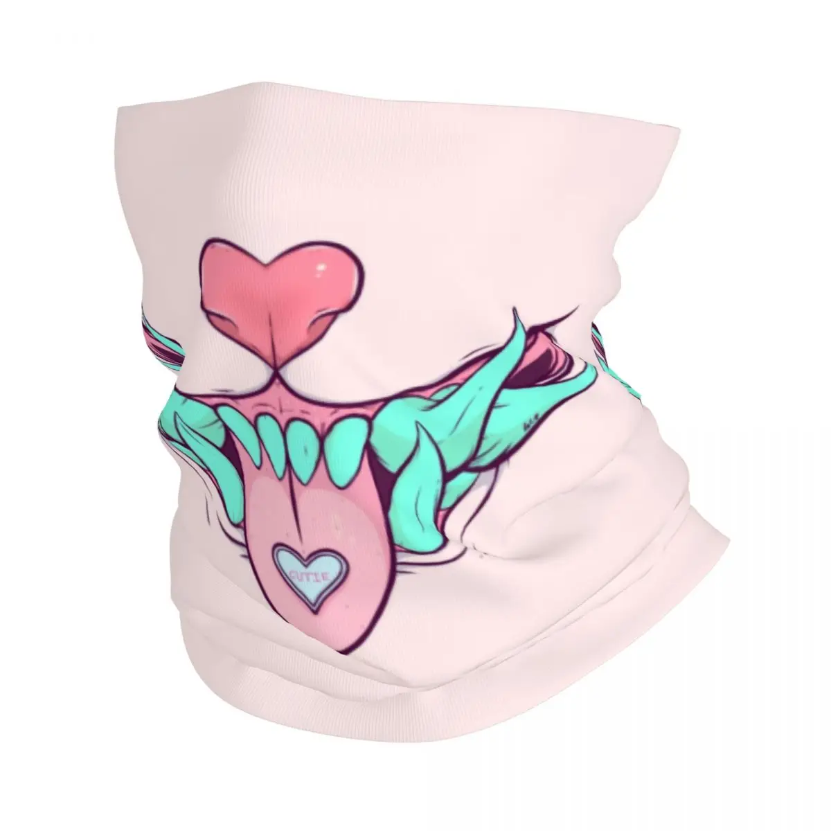 Sweet Tooth Oni Hannya Monster Winter Headband Neck Warmer Ski Cycling Tube Scarf Japanese Vaporwave Demon Face Bandana Gaiter