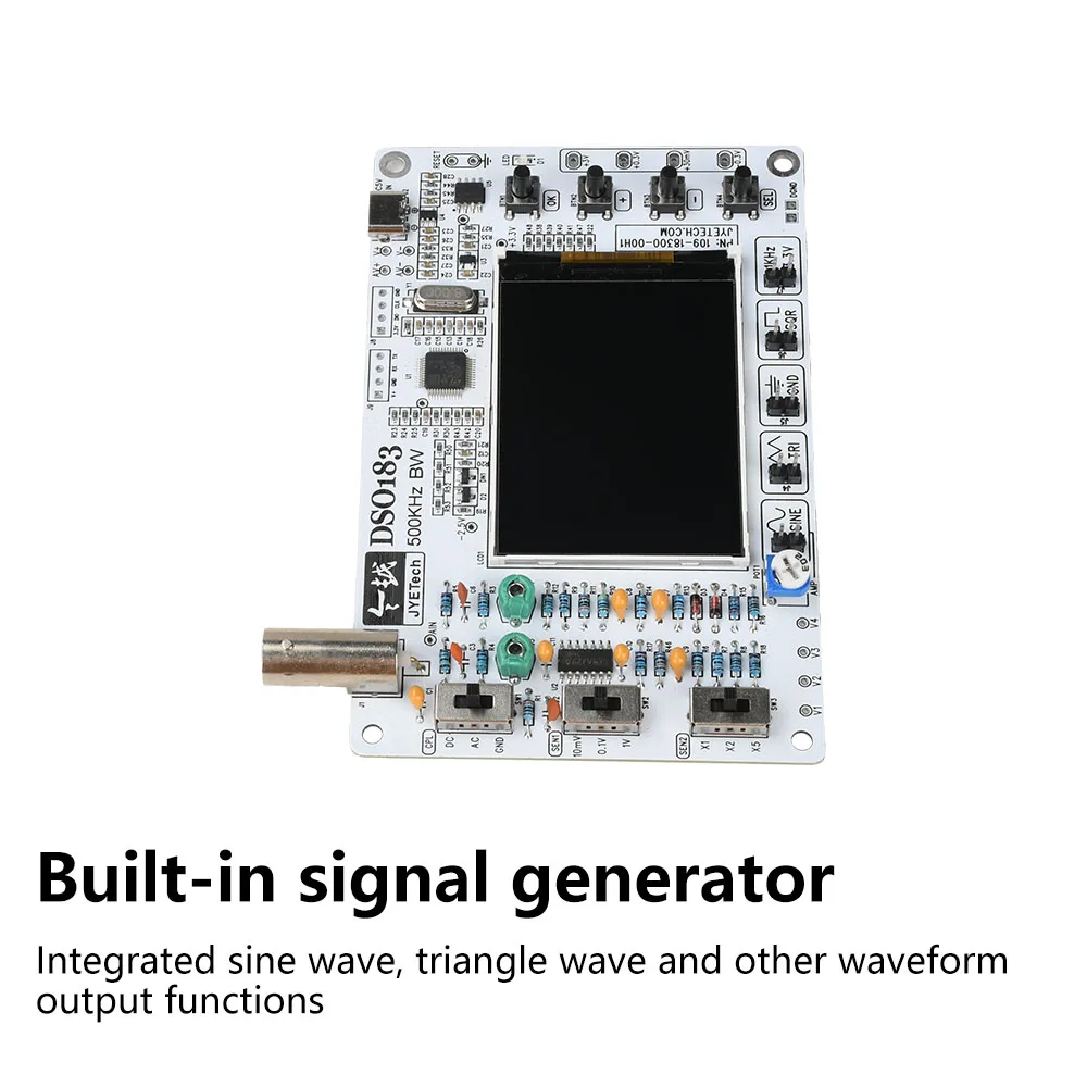 DC 5V DSO183 Digital Oscilloscope DIY Loose Parts Teaching Practical Training Electronic Production Kit 0-500KHz TypC Interface