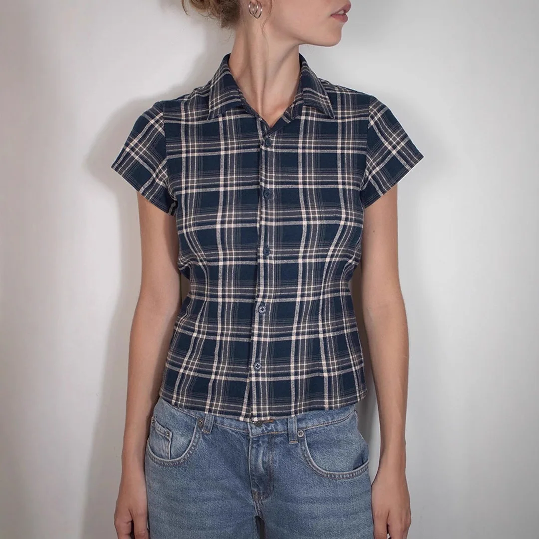 

2026 New Plaid Shirt Shirt Loose Women's Clothing