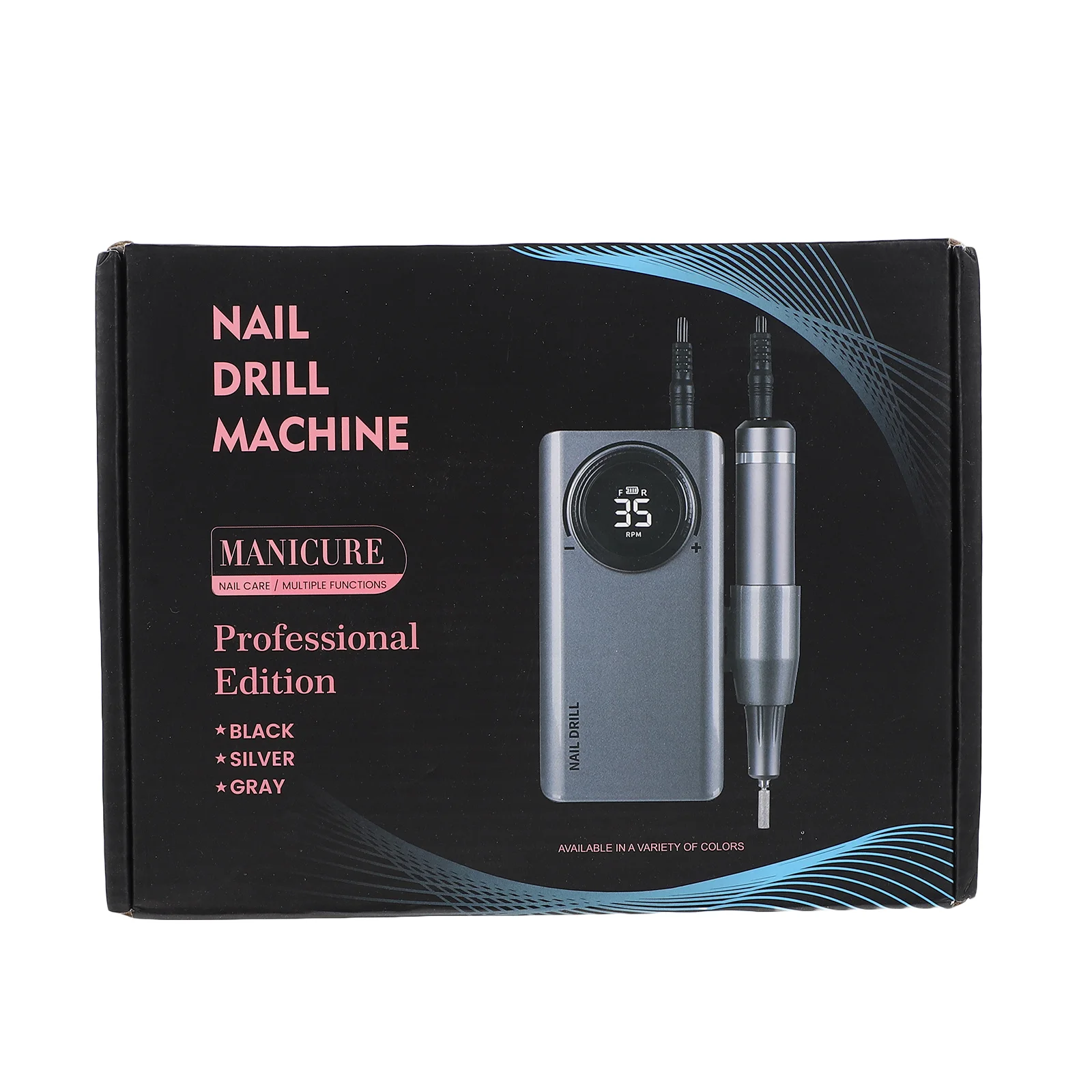 Elektryczny pilnik do paznokci, narzędzie do manicure i pedicure, metalowy, ładowany przez USB, wytrzymały polerka do paznokci, pilnik do szlifowania, przenośny do użytku domowego.