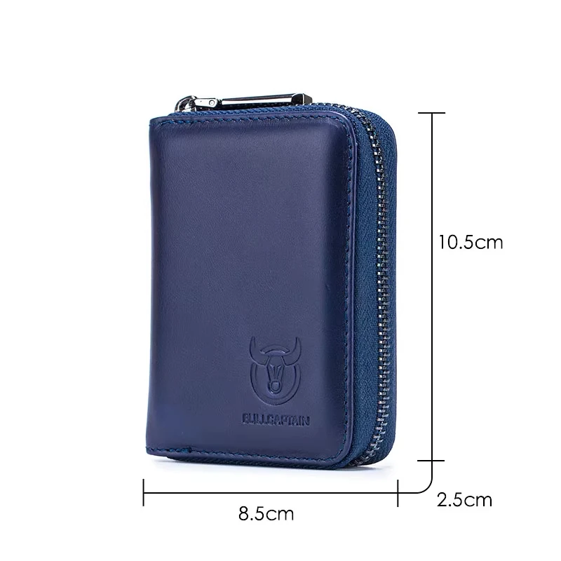 Men Genuine Leather Large Capacity Multi-Slot Card Holder Credit Card ID Card Holder RFID Blocking Credit Card Holder Bag