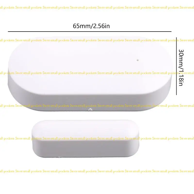 كاشف مغناطيسي للباب R1WD 433 ميجا هرتز لنظام إنذار الأمان يعمل بالبطارية باللون الأبيض #6