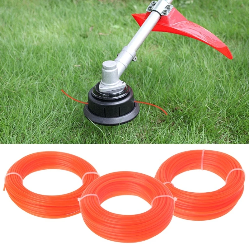 2/2.4/3mm 15M Nylon Trimmer Line Brush Cutter Rope Lawn Mower Wire