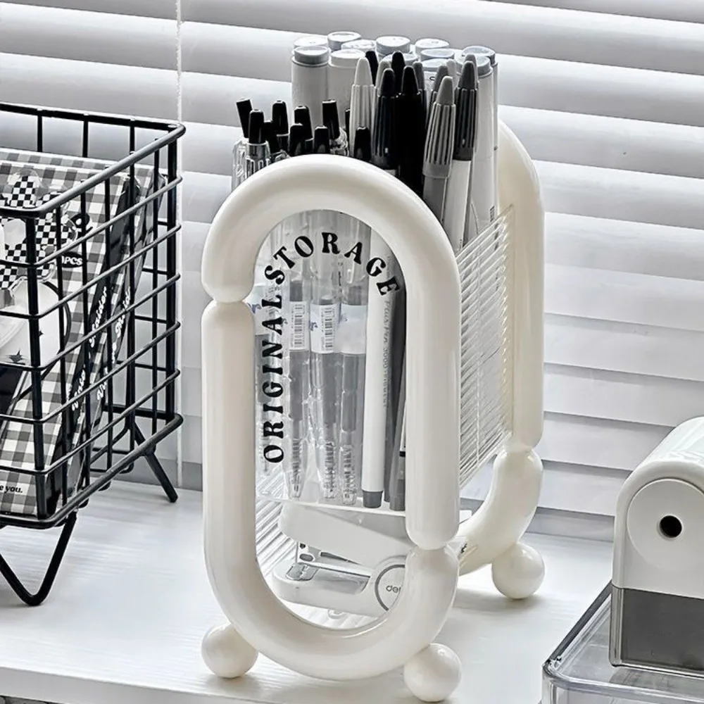 Large Capacity Pen Holder Simple Multi-function Pen Storage Box Tabletop Storage Home Office Stationery Organizer School Office