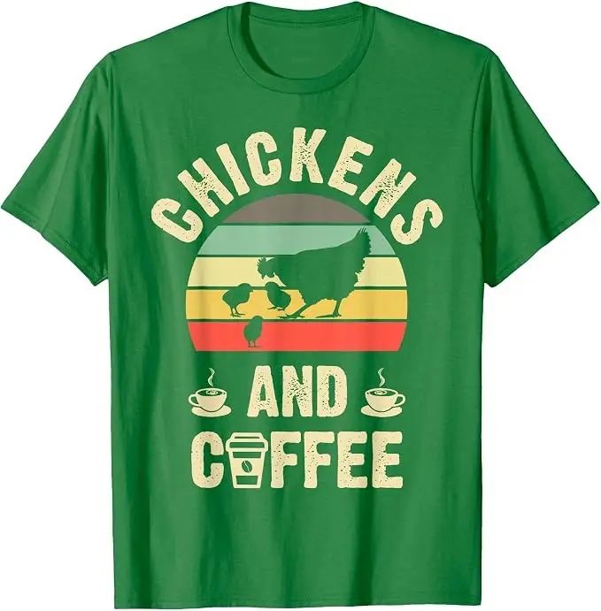 Ich mag Hühner & Kaffee Lustiges Vintage-T-Shirt mit Haustier-Motiv für Liebhaber Y2k Farmer Grafik Vintage Spruch-T-Shirt Lifestyle Weiche Baumwoll-Tops – Detail 10