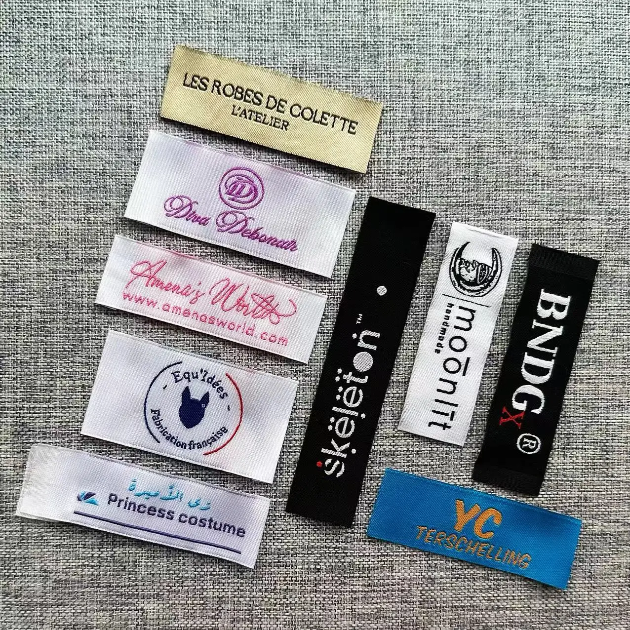 Custom Embroidery Labels By Sewing Flag Label Care Bags Clothing Tags Garment Crafts Handmade Accessories 24042701